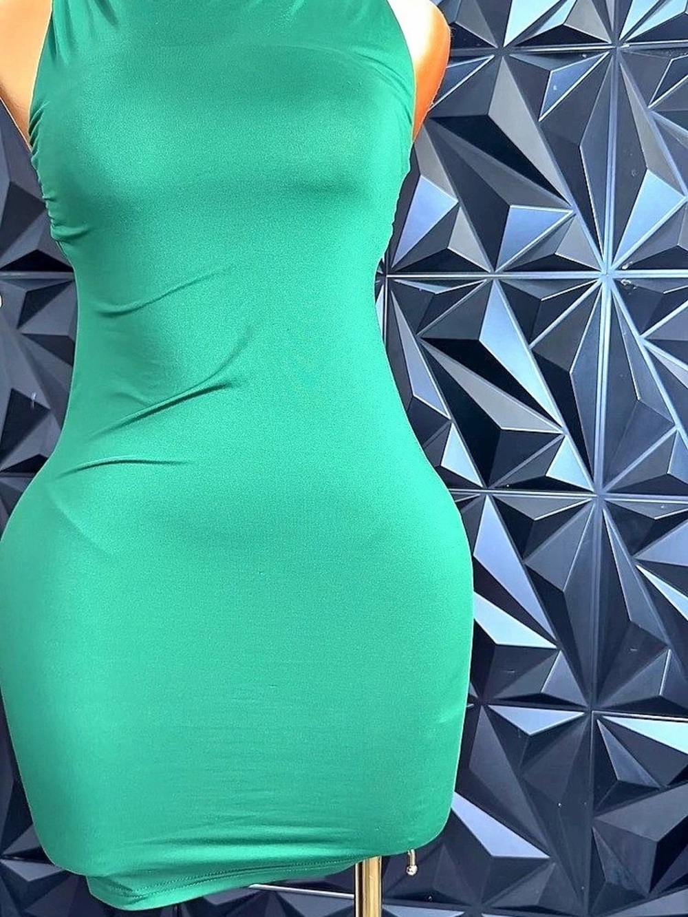 🔥👗Green Ruched Mini Dress Like New - Picture 6 of 12